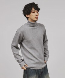 【洗える】ハイゲージタートルネックニット