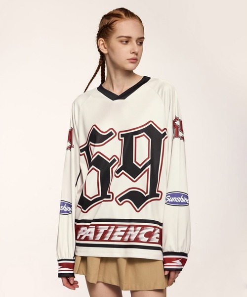 CORPUS TOKYO（コーパス トーキョー）の「ロングスリーブ Vネック メッシュ ゲームシャツ（Tシャツ/カットソー・メンズ・B/G/I/C/D/E/F/A/H/J・1/2/3）」の5枚目の写真