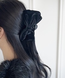 iso | ベロアリボンヘアクリップ(バレッタ/ヘアクリップ)