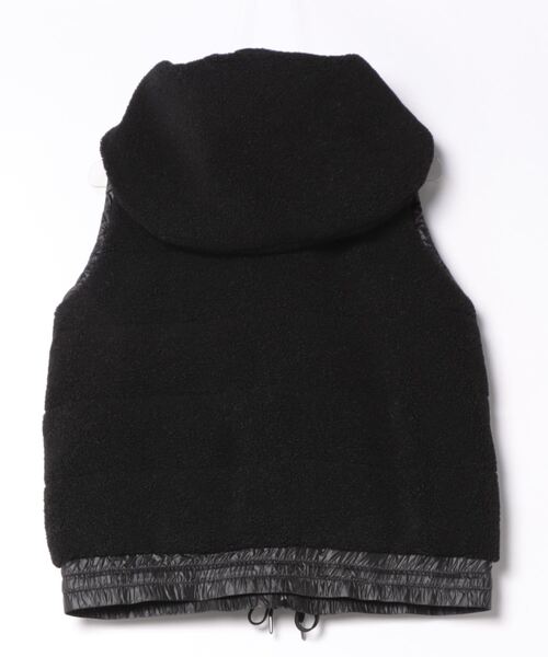 TITE IN THE STORE（ティテ　インザ　ストア）の「B7 ﾎﾞｱﾌｰﾃﾞｨﾀﾞｳﾝﾍﾞｽﾄ（ダウンベスト・レディース・ブラック/オフホワイト・38）」の3枚目の写真