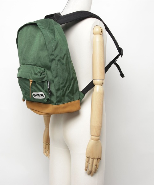 OUTDOOR PRODUCTS（アウトドアプロダクツ）の「【OUTDOOR PRODUCTS】DAYPACK Bottom Leather（バックパック/リュック・メンズ・ブラック/グレー系その他/ネイビー・FREE）」の7枚目の写真