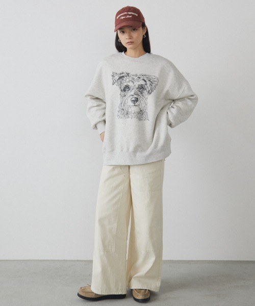 MERLOT（メルロー）の「ダブルニーペインターデニム（デニムパンツ・レディース・ホワイト/ブルー・FREE）」の19枚目の写真