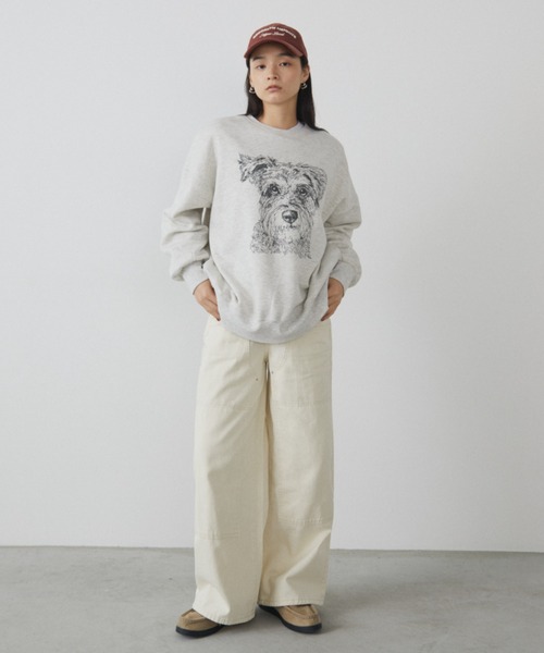 MERLOT（メルロー）の「ダブルニーペインターデニム（デニムパンツ・レディース・ホワイト/ブルー・FREE）」の18枚目の写真