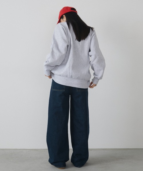 MERLOT（メルロー）の「ダブルニーペインターデニム（デニムパンツ・レディース・ホワイト/ブルー・FREE）」の17枚目の写真