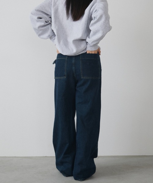 MERLOT（メルロー）の「ダブルニーペインターデニム（デニムパンツ・レディース・ホワイト/ブルー・FREE）」の13枚目の写真