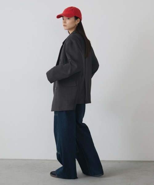 MERLOT（メルロー）の「ダブルニーペインターデニム（デニムパンツ・レディース・ホワイト/ブルー・FREE）」の6枚目の写真