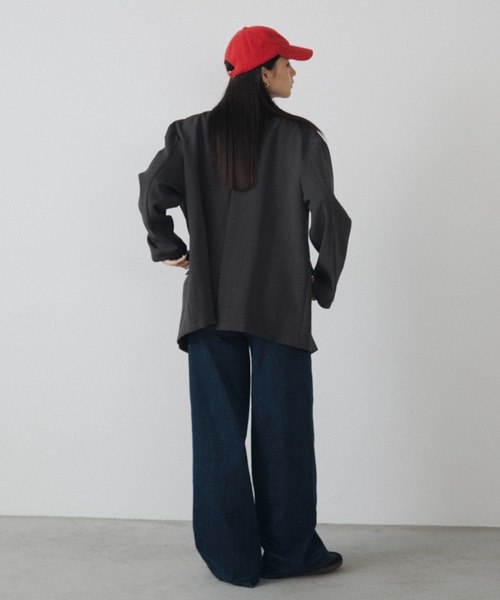 MERLOT（メルロー）の「ダブルニーペインターデニム（デニムパンツ・レディース・ホワイト/ブルー・FREE）」の8枚目の写真