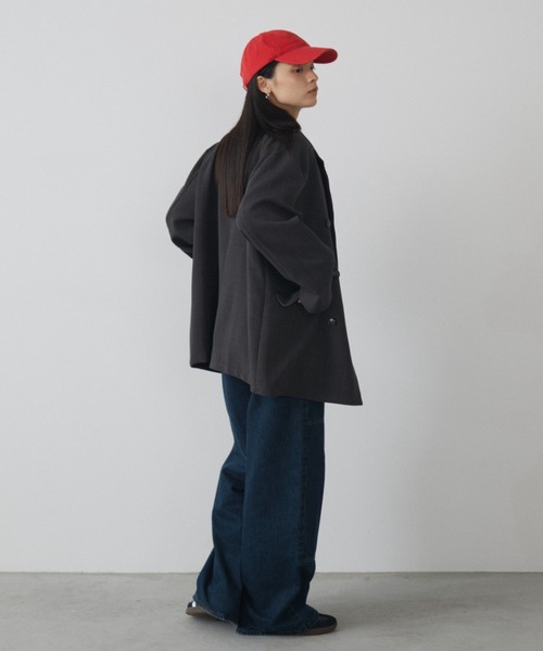 MERLOT（メルロー）の「ダブルニーペインターデニム（デニムパンツ・レディース・ホワイト/ブルー・FREE）」の7枚目の写真