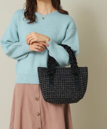 ITS'DEMO | フリル手ツイードミニトート(ハンドバッグ)