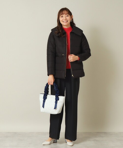 ITS'DEMO（イッツデモ）の「◆フリル手ツイードミニトート（ハンドバッグ・レディース・ホワイト系6/ブラック系3/ネイビー系3・00）」の6枚目の写真