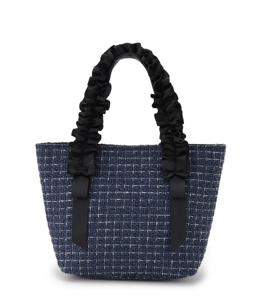 ITS'DEMO（イッツデモ）の「◆フリル手ツイードミニトート（ハンドバッグ・レディース・ホワイト系6/ブラック系3/ネイビー系3・00）」の13枚目の写真