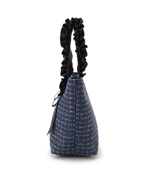 ITS'DEMO（イッツデモ）の「◆フリル手ツイードミニトート（ハンドバッグ・レディース・ホワイト系6/ブラック系3/ネイビー系3・00）」の14枚目の写真