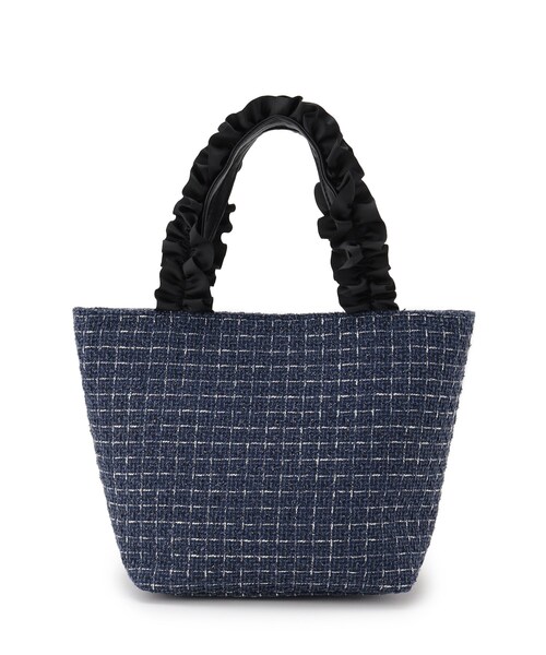 ITS'DEMO（イッツデモ）の「◆フリル手ツイードミニトート（ハンドバッグ・レディース・ホワイト系6/ブラック系3/ネイビー系3・00）」の15枚目の写真