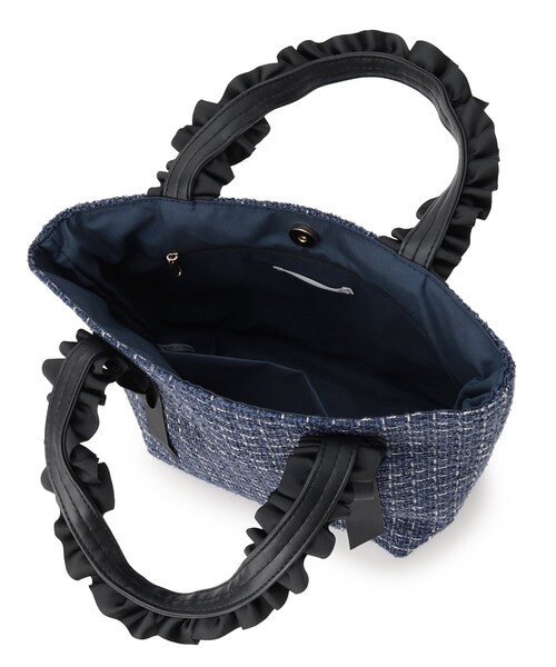 ITS'DEMO（イッツデモ）の「◆フリル手ツイードミニトート（ハンドバッグ・レディース・ホワイト系6/ブラック系3/ネイビー系3・00）」の17枚目の写真