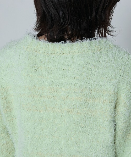 セール】U-neck shaggy knit pullover / Uネックシャギーニット