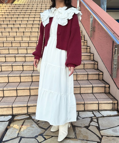 セール】くるみボタンカラーカーディガン【ZOZOTOWN限定アイテム