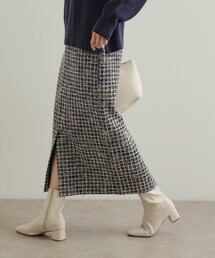 OPAQUE.CLIP | ◆《Oggi掲載》ファンシーツイードナロースカート【洗濯機洗い可】(スカート)