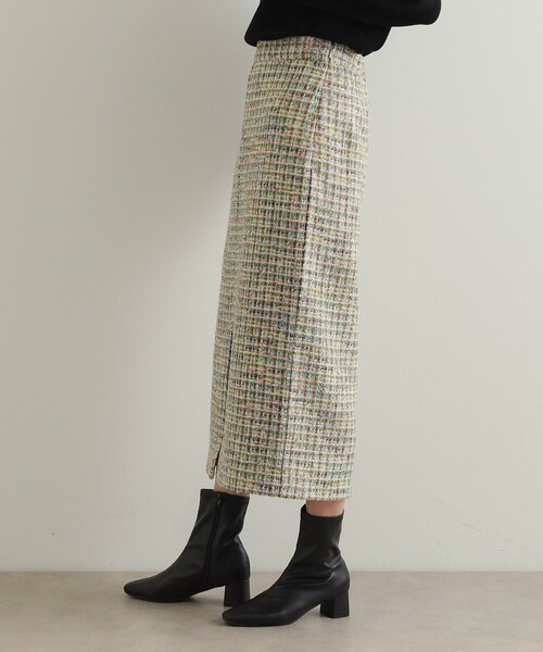 OPAQUE.CLIP（オペークドットクリップ）の「◆《Oggi掲載》ファンシーツイードナロースカート【洗濯機洗い可】（スカート・レディース・ネイビー系3/グリーン系その他5・38/40/42）」の13枚目の写真