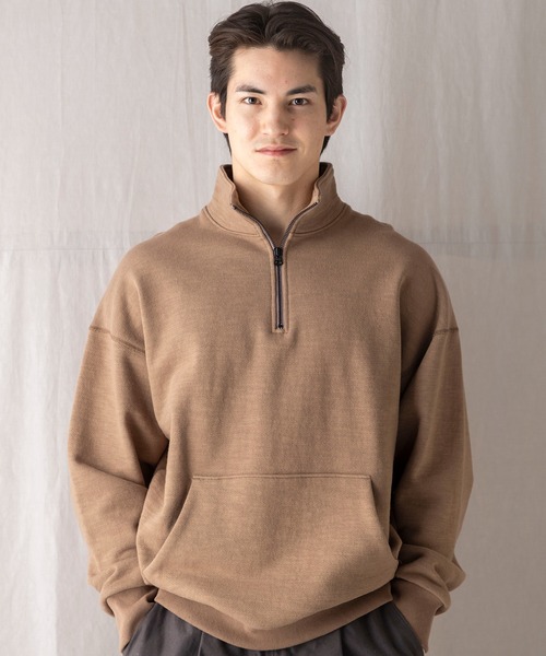 Jackman(ジャックマン)の「GG Sweat Half Zip(スウェット・メンズ・スミクロ/チョコ/ホワイト×ブラック/ヘザーグレー・LARGE/MEDIUM)」の4枚目の写真