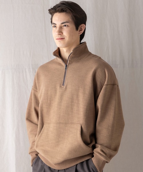 Jackman（ジャックマン）の「GG Sweat Half Zip（スウェット・メンズ・スミクロ/チョコ/ホワイト×ブラック/ヘザーグレー・LARGE/MEDIUM）」の12枚目の写真