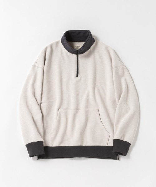 Jackman（ジャックマン）の「GG Sweat Half Zip（スウェット・メンズ・スミクロ/チョコ/ホワイト×ブラック/ヘザーグレー・LARGE/MEDIUM）」の5枚目の写真