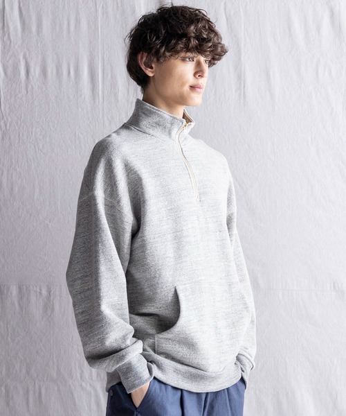 Jackman（ジャックマン）の「GG Sweat Half Zip（スウェット・メンズ・スミクロ/チョコ/ホワイト×ブラック/ヘザーグレー・LARGE/MEDIUM）」の15枚目の写真