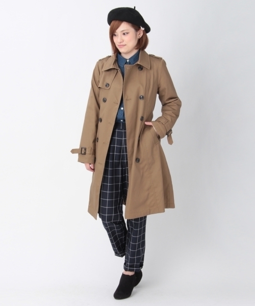 THE EMPORIUM(ジエンポリアム)の「綿ツイルトレンチコート(トレンチコート・レディース・グリーン/ベージュ/ネイビー・38/40)」の3枚目の写真