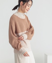 フェイクレイヤードニット