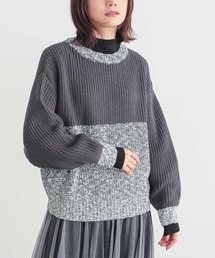 Dolce&Gabbana フェイクレイヤードニットプルオーバー 畦編み深みVネックニットプルオーバーsdpxyf3292 ネイビー