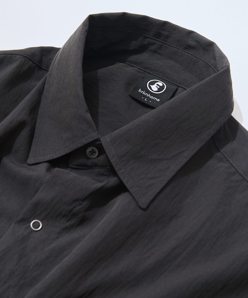 【セール】【brknhome/ブロークンホーム】タスランナイロン 長袖ワイドシャツ 裾ドローコード（シャツ/ブラウス）｜brknhome（ブロークンホーム） 5,498円