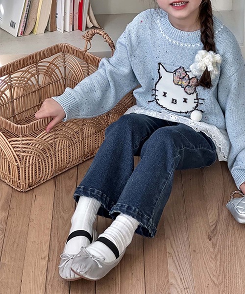 aimoha（アイモハ）の「【aimoha-KIDS-】フレアデニムパンツ（デニムパンツ・キッズ・ブルー・120/130/140/150/90/100/110）」の9枚目の写真