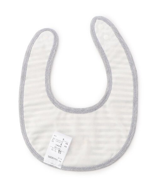 apres les cours(アプレレクール)の「モチーフ刺繍ボーダースタイ(スタイ/よだれかけ・キッズ・グレー/ネイビー・90)」の3枚目の写真