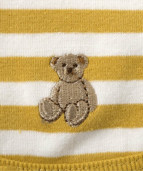 apres les cours(アプレレクール)の「モチーフ刺繍ボーダースタイ(スタイ/よだれかけ・キッズ・グレー/ネイビー・90)」の6枚目の写真