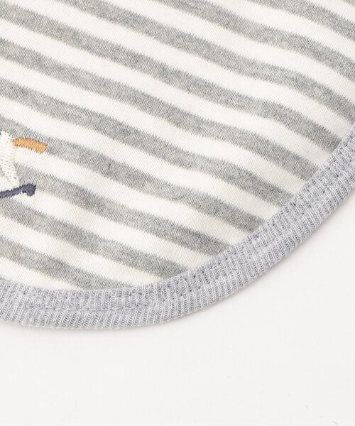 apres les cours(アプレレクール)の「モチーフ刺繍ボーダースタイ(スタイ/よだれかけ・キッズ・グレー/ネイビー・90)」の8枚目の写真