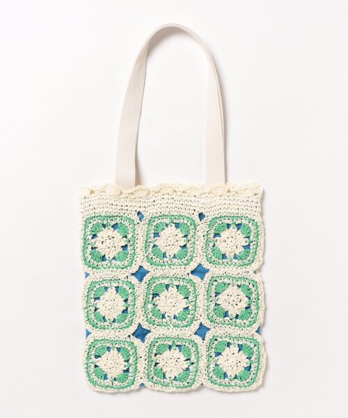 チチカカ（チチカカ）の「Rico ペーパークロシェトートバッグ（トートバッグ・レディース・ネイビー/アイボリー・FREE）」の3枚目の写真