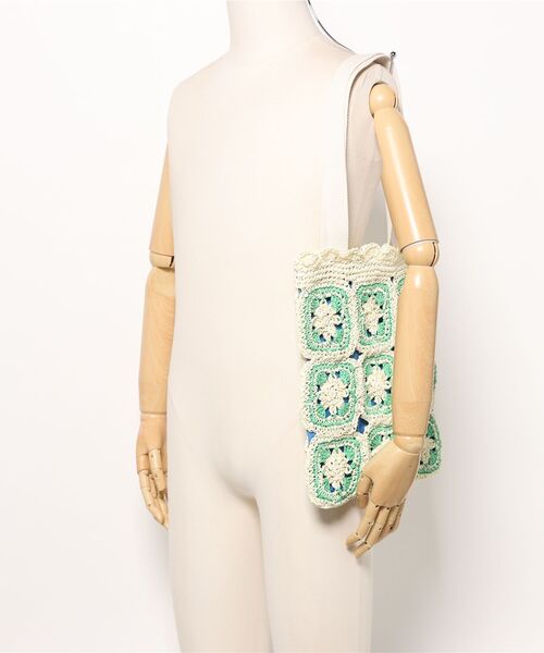 チチカカ（チチカカ）の「Rico ペーパークロシェトートバッグ（トートバッグ・レディース・ネイビー/アイボリー・FREE）」の6枚目の写真