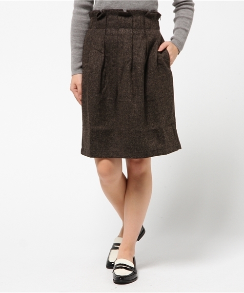 mystic（ミスティック）の「【mystic】ウエストタックタイトスカート（スカート・レディース・チャコールグレー/グレー/ネイビー/キャメル・2/1）」の4枚目の写真