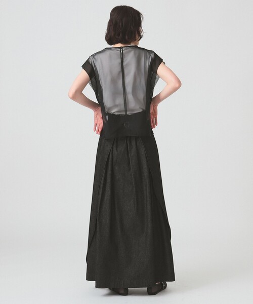 RBS（アールビーエス）の「RBS / シアー レイヤードロゴT（Tシャツ/カットソー・レディース・ベージュ/ブラック・ONE SIZE）」の18枚目の写真