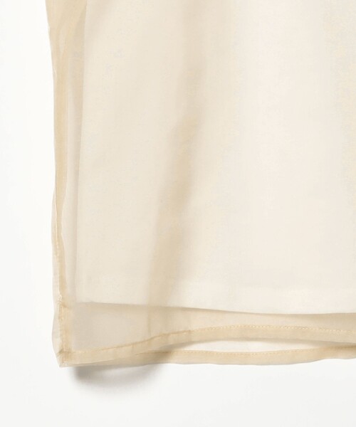 RBS（アールビーエス）の「RBS / シアー レイヤードロゴT（Tシャツ/カットソー・レディース・ベージュ/ブラック・ONE SIZE）」の4枚目の写真