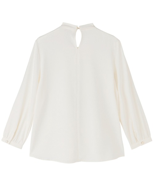TOKYO SHIRTS（トウキョウシャツ）の「シルキーサテン ボウタイパールブラウス 長袖 レディース（シャツ/ブラウス・レディース・ブルー/ホワイト/ネイビー・M/L/LL）」の18枚目の写真