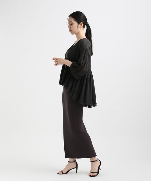 STERNBERG(スタンバーグ)の「ヴィスコースギャザーブラウス(シャツ/ブラウス・レディース・ホワイト/ブラック・MEDIUM/LARGE)」の13枚目の写真