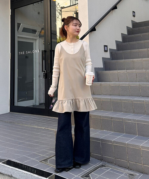 裾フリルキャミチュニック（シャツ/ブラウス）｜mystic（ミスティック