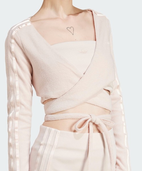 adidas(アディダス)の「ラップアラウンド カーディガン / アディダスオリジナルス adidas Originals(カーディガン/ボレロ・レディース・グレー/ピンク・XX-LARGE/3XL/LARGE/MEDIUM/SMALL/X-LARGE/X-SMALL)」の12枚目の写真