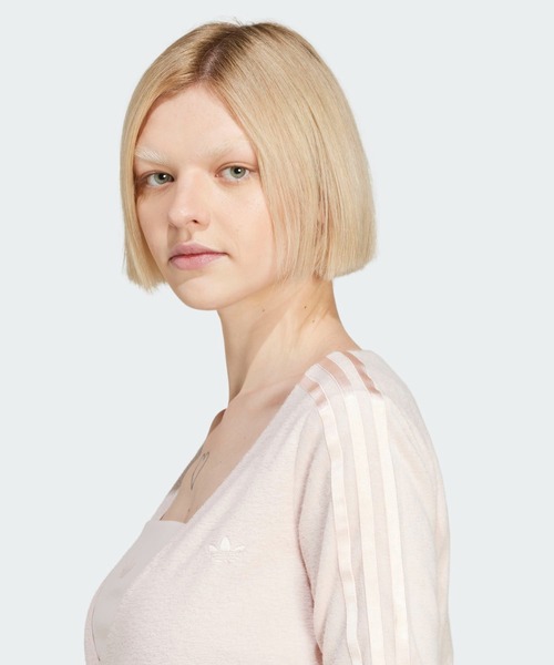 adidas(アディダス)の「ラップアラウンド カーディガン / アディダスオリジナルス adidas Originals(カーディガン/ボレロ・レディース・グレー/ピンク・XX-LARGE/3XL/LARGE/MEDIUM/SMALL/X-LARGE/X-SMALL)」の11枚目の写真