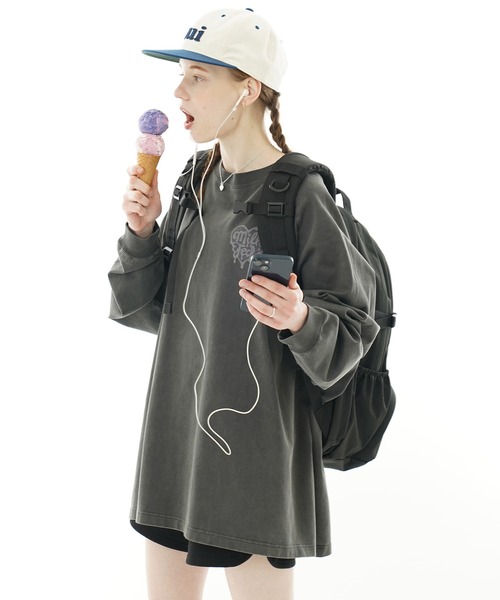 MILKFED.（ミルクフェド）の「【37L】DAILY BACKPACK【PC収納可・A4サイズ】（バックパック/リュック・レディース・レッド/ブラック・ONE SIZE）」の6枚目の写真