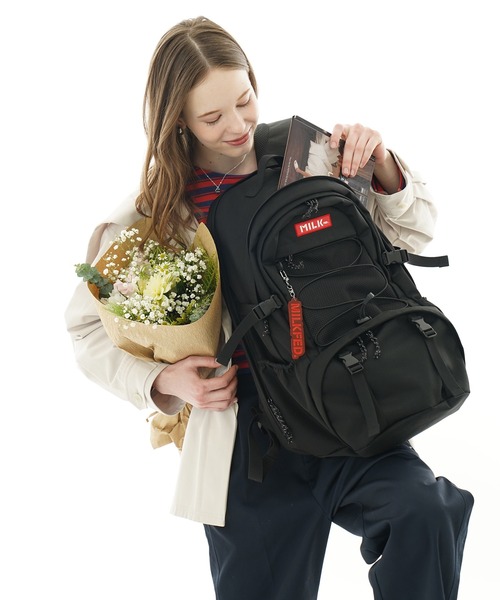 MILKFED.（ミルクフェド）の「【37L】DAILY BACKPACK【PC収納可・A4サイズ】（バックパック/リュック・レディース・レッド/ブラック・ONE SIZE）」の21枚目の写真