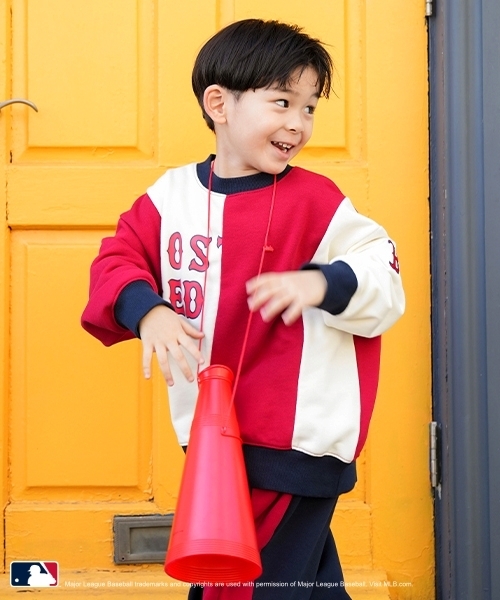 and D. petit main(アンドディープティマイン)の「【MLB】切替ビッグスウェット(スウェット・キッズ・レッド/ネイビー/ブラック/トップグレー・110cm/150cm/140cm/130cm/120cm/100cm)」の22枚目の写真