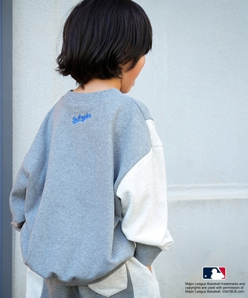 and D. petit main（アンドディープティマイン）の「【MLB】切替ビッグスウェット（スウェット・キッズ・レッド/ネイビー/ブラック/トップグレー・110cm/150cm/140cm/130cm/120cm/100cm）」の9枚目の写真