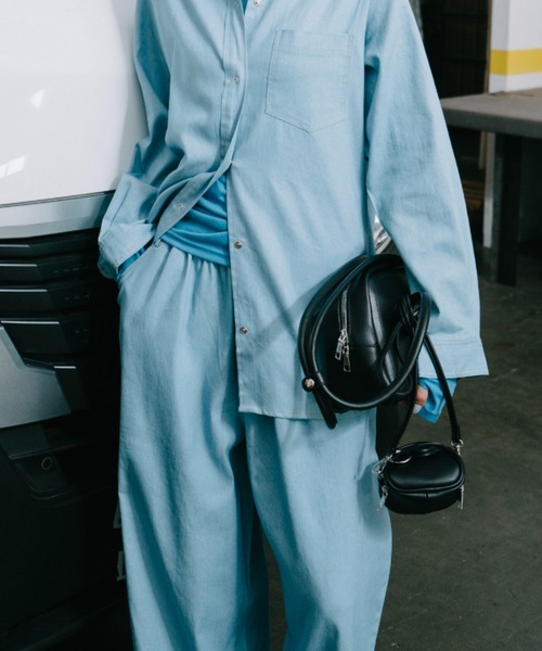 HANNE（アン）の「ダンガリーイージーパンツ（デニムパンツ・レディース・ネイビー/ブルー・SMALL/MEDIUM）」の22枚目の写真