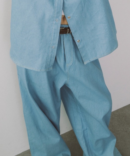 2024SS ネストローブ コットンリネンダンガリーイージーパンツ デニム 2024SS ネストローブ コットンリネンダンガリーイージーパンツ